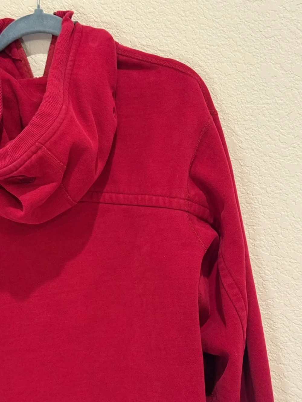 Lululemon Red Full Zip Hoodie Heavyweight Sweatshirt Size L